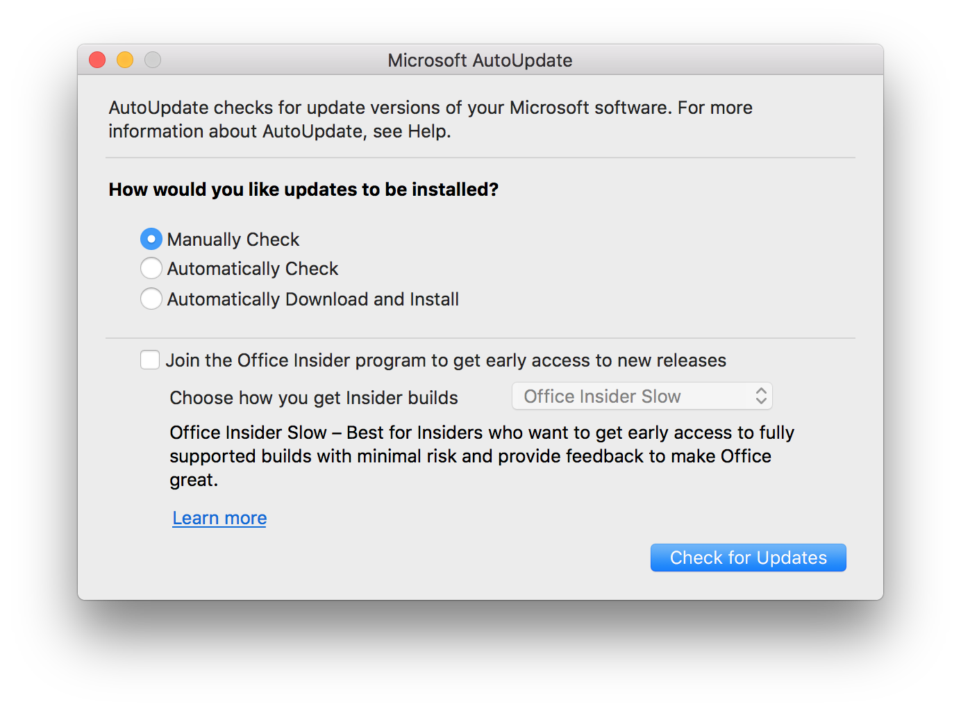 reset microsoft office 2016 for mac update